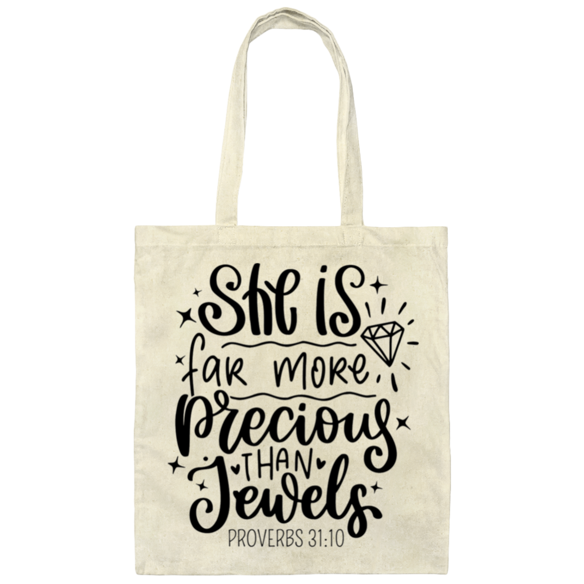 She Is Far More Precious Than Jewels | Tote Bag