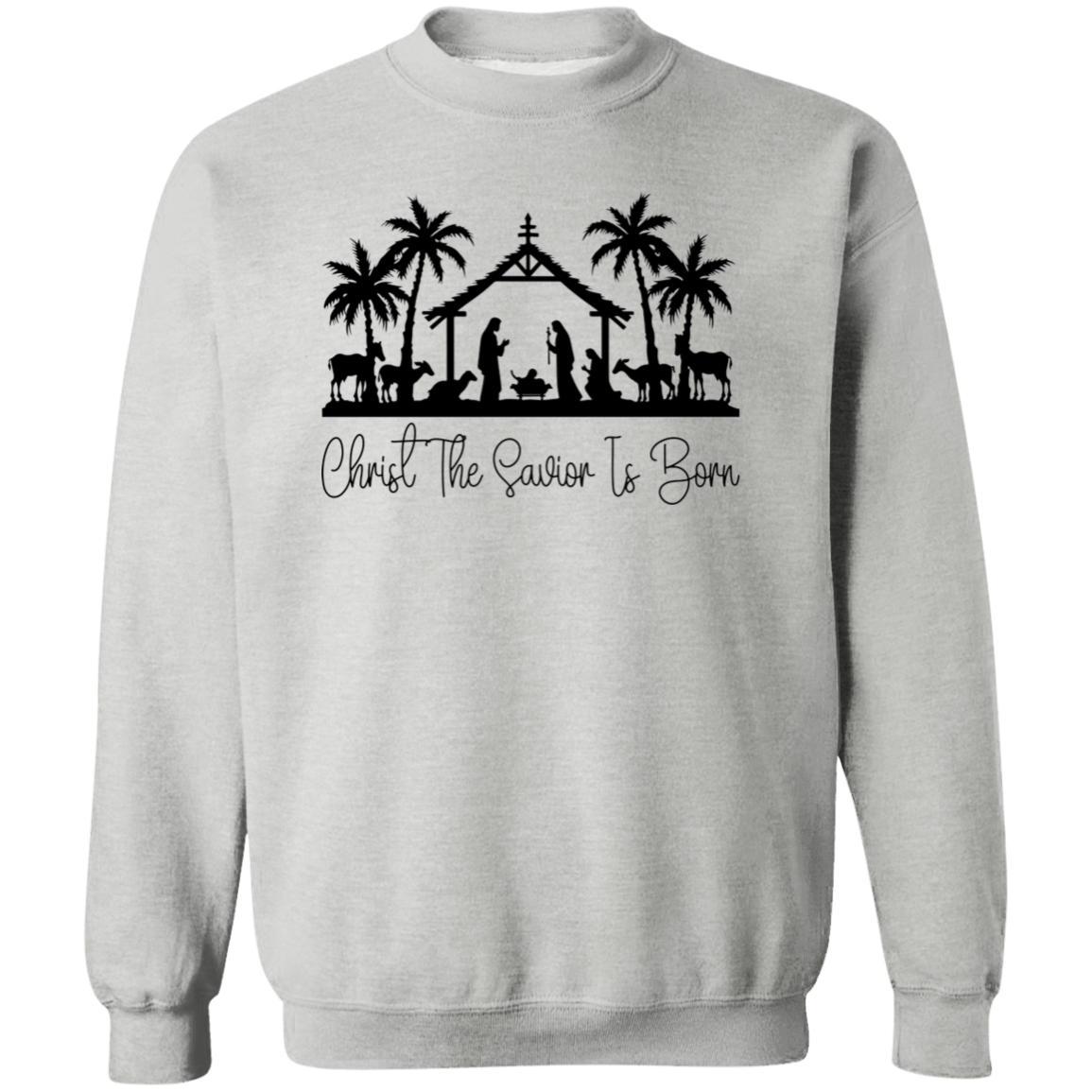 CHRIST THE SAVIOR IS BORN SWEATSHIRT, Christian Christmas sweater, Jesus sweatshirt