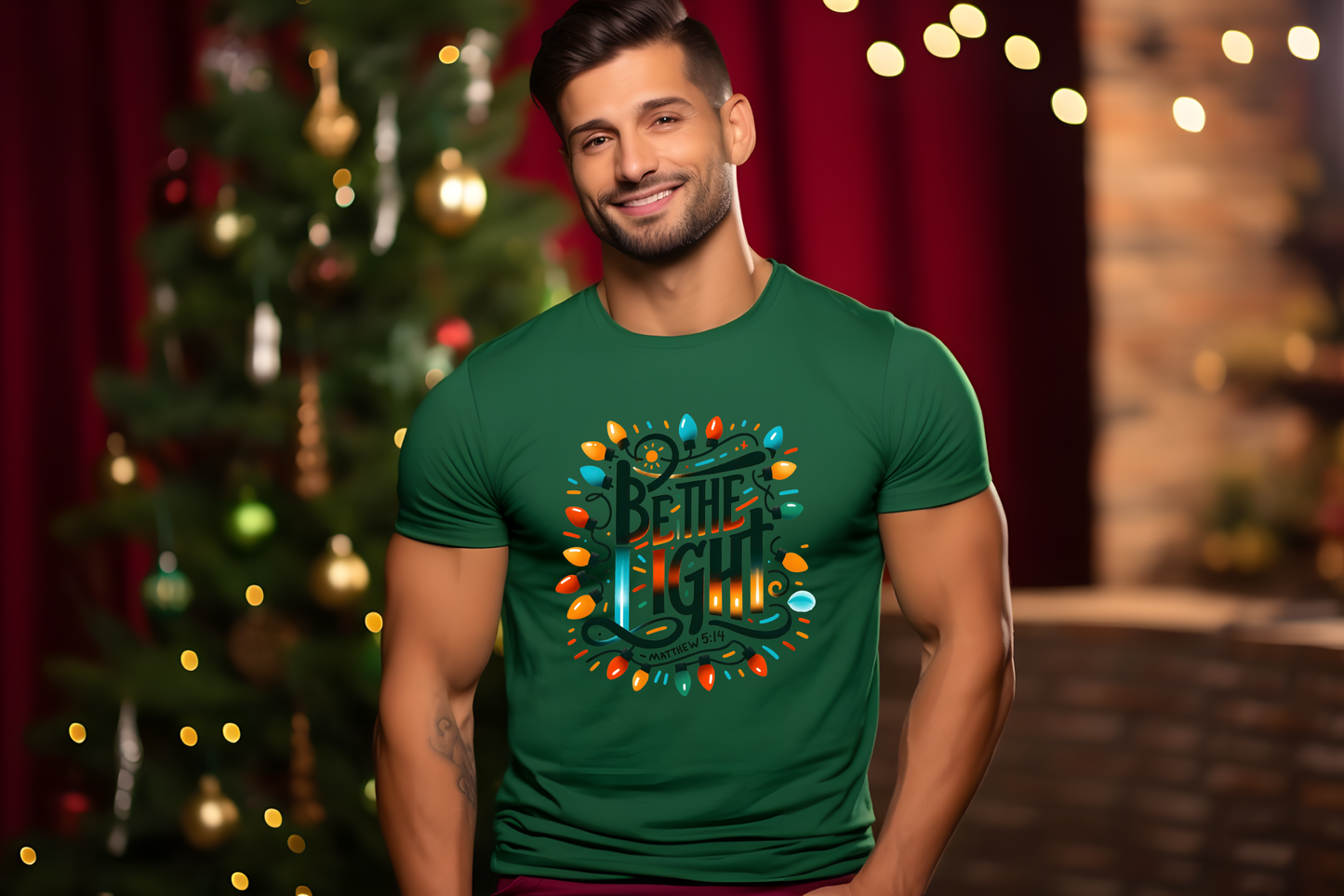 Be The Light Christmas Lights T-Shirt